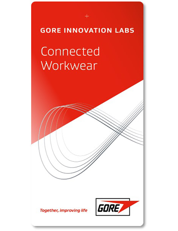 Image of the product hangtag: GORE INNOVATION LABS - Connected Workwear