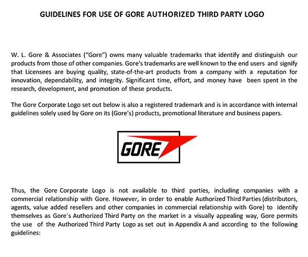 Gore Branding Guidelines for Marketing Material