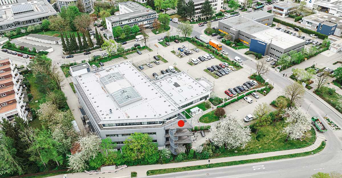 Putzbrunn plant near Munich with rooftop test area