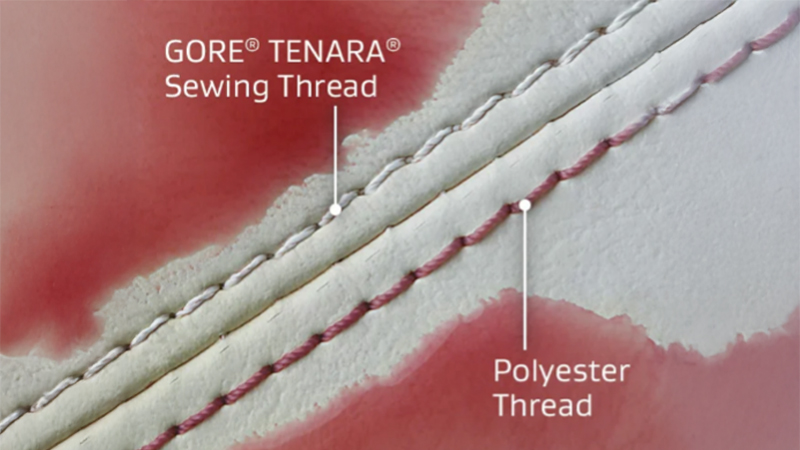 Tenara vs polyester thread staining