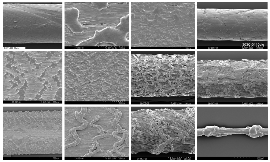 GORE ePTFE fiber surface textures