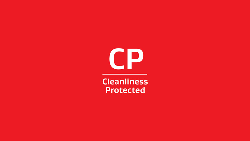 Text reads: CP. Cleanliness Protected.