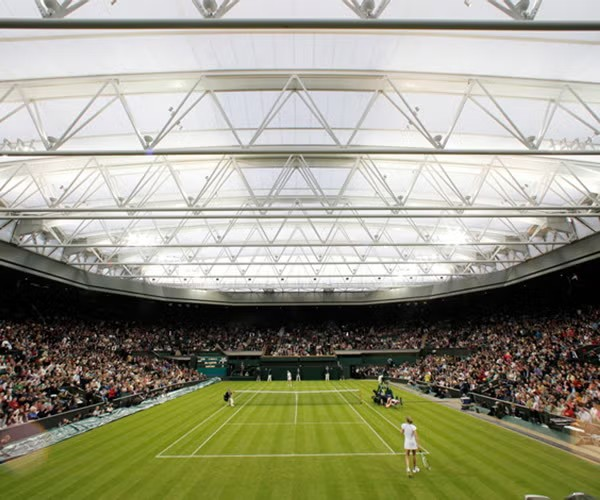 image of wimbledon center court from view of the stands