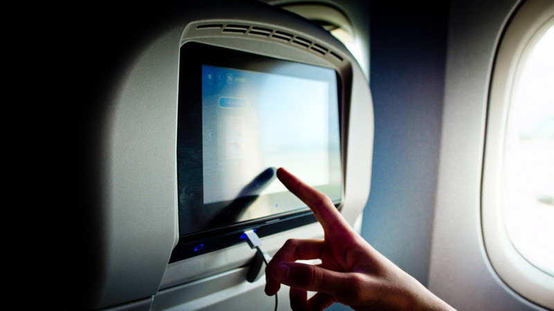 Passenger in-seat IFE system.