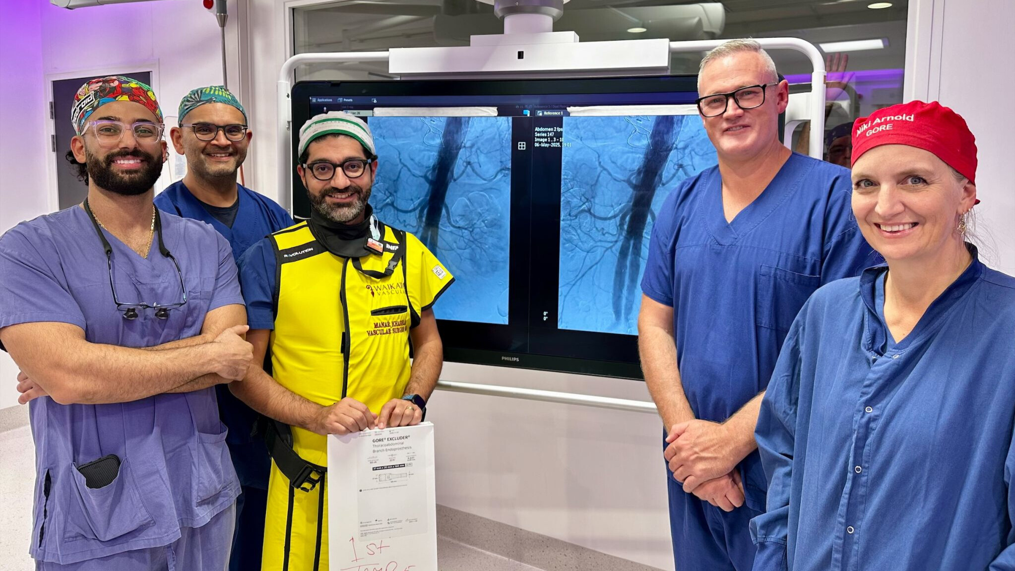 Medical team that worked on excluder procedure