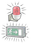 Lighted Emergency Signs