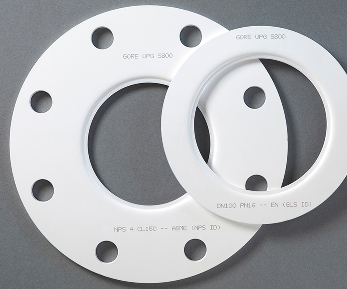 Image of 2 GORE UPG Gaskets of different sizes and configurations