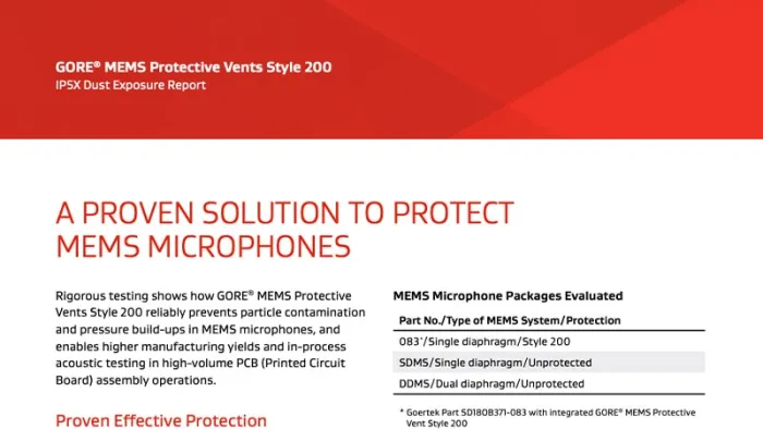 A Proven Solution to Protect MEMS Microphones Document Thumbnail