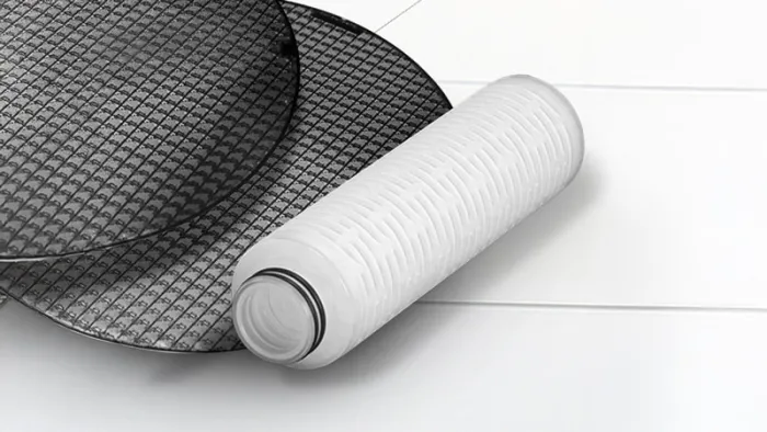 Microelectronics Wafter Discs close up