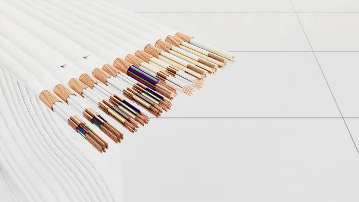 Flat Cables close up