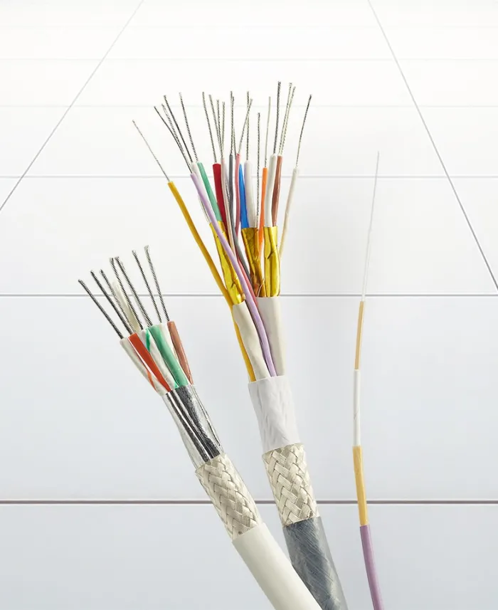 Closeup of Ethernet-FO Cable